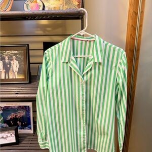 Green Striped Ladies  Shirt